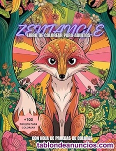 Zentangle, libro de colorear para adultos: con hoja de pruebas de colores