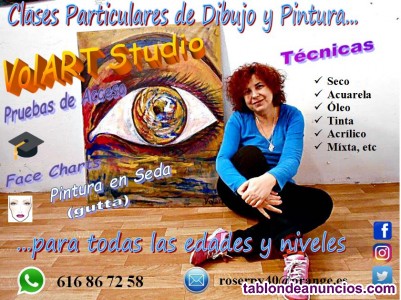 Clases particulares de dibujo y pintura presencial y online