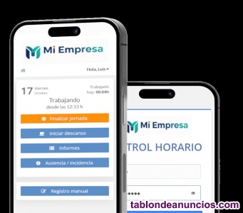 Programa control horario empresas peque�as